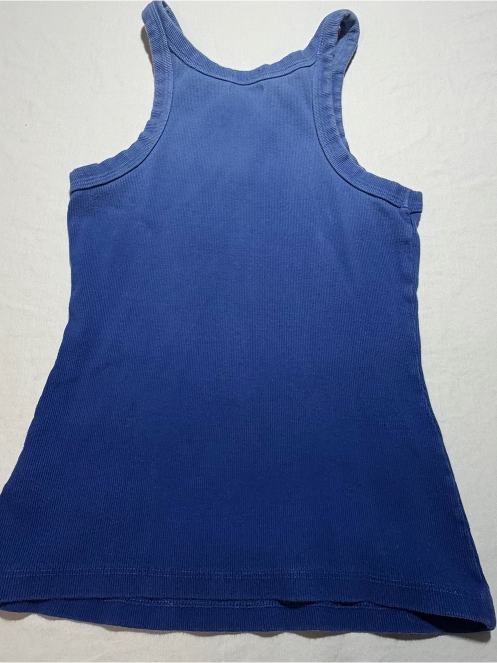 Mother Umbre Blue Ribbed Tank Top - Picture 10 of 11